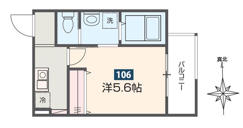 MELDIA羽沢横浜国大Ⅲ(1K/3階)の間取り写真