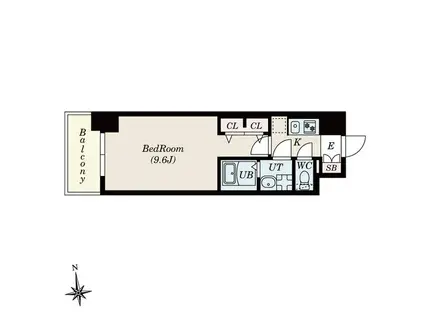 SーRESIDENCE岡崎公園AUREATE(1K/13階)の間取り写真