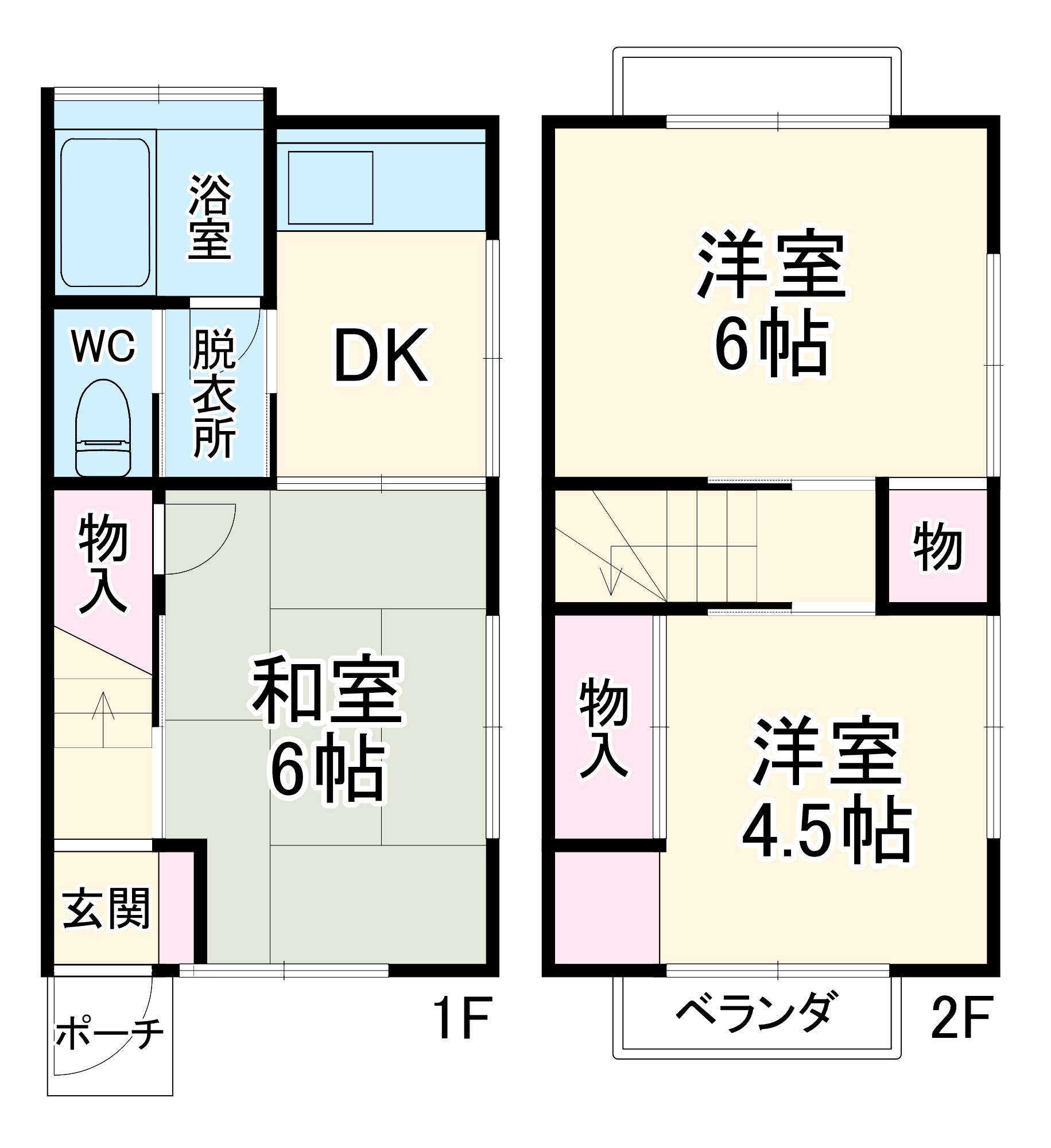 南行徳4丁目タウンハウス(3DK)の間取り写真