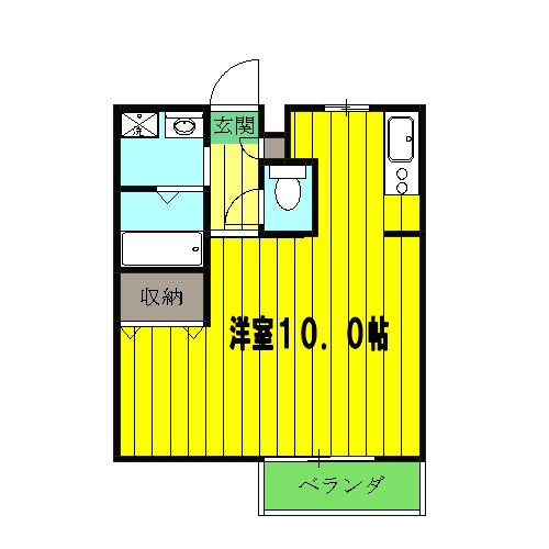 メゾンコンフォート(1K/1階)の間取り写真