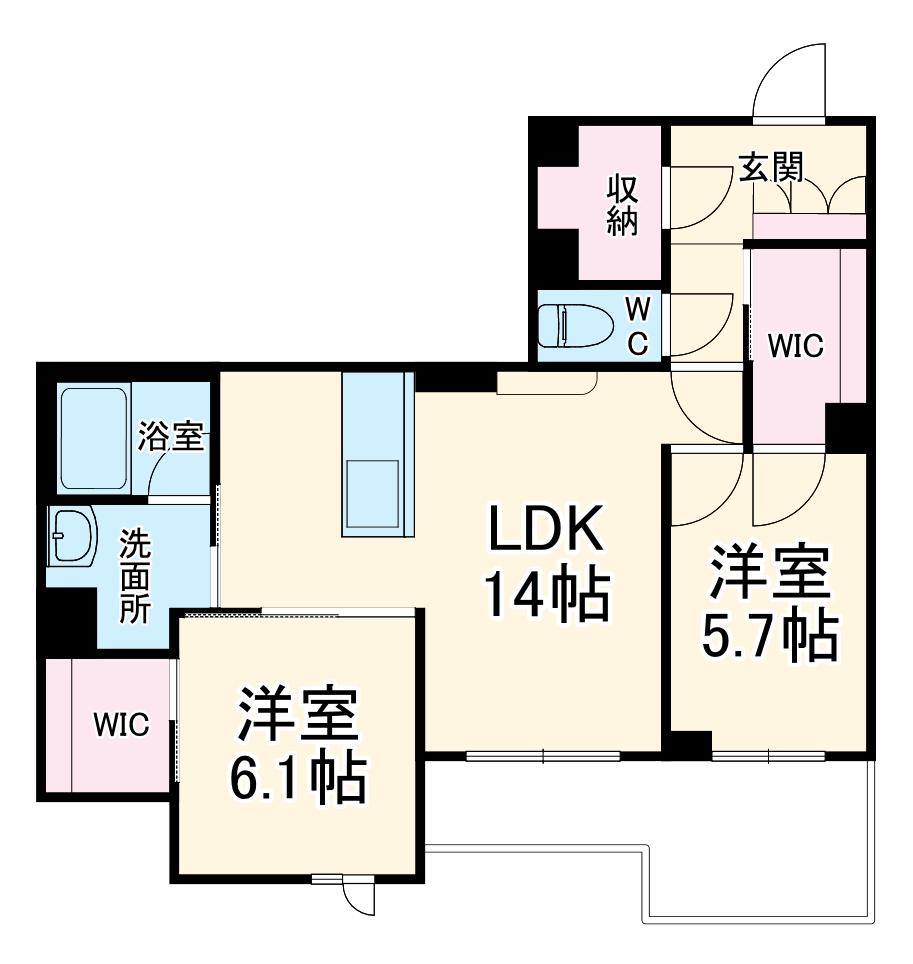 リラフォート(2LDK/1階)の間取り写真