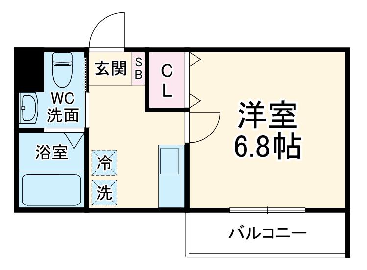 MQUARTO湘南海岸公園Ⅰ(1K/1階)の間取り写真