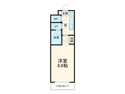 ワールドアイ京都梅小路(1K/5階)の間取り写真