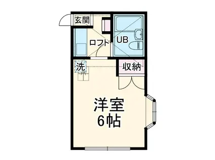 パレス藤棚(ワンルーム/1階)の間取り写真