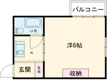 陽光ハイム(1K/2階)の間取り写真