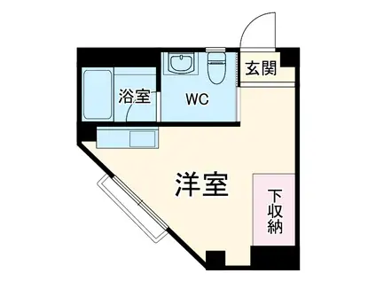 グランツR(ワンルーム/2階)の間取り写真