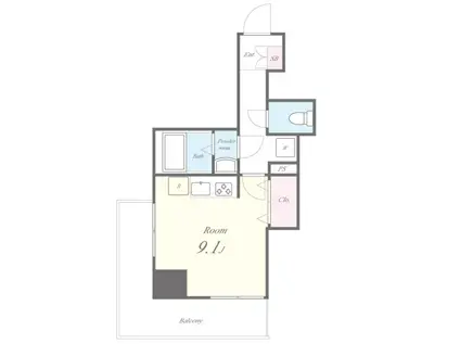 GRANDIA(ワンルーム/5階)の間取り写真