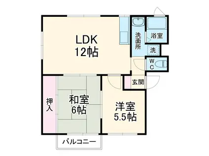 シティハイムソファレ(2LDK/2階)の間取り写真