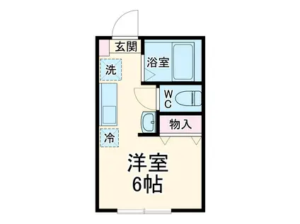 グルーラ仏向町(ワンルーム/2階)の間取り写真