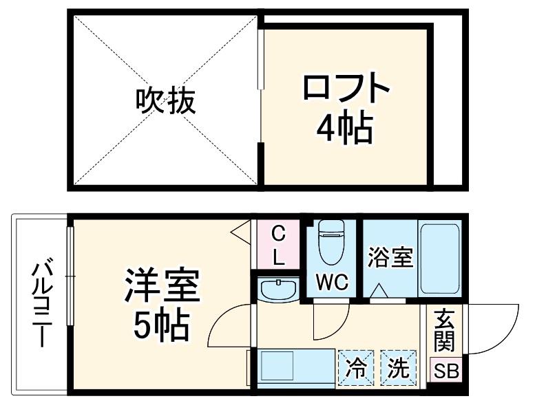 プレミアムコートあざみ野Ⅱ(1K/2階)の間取り写真