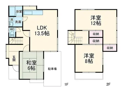 東武鉄道東上線 和光市駅 徒歩21分 2階建 築46年(3LDK)の間取り写真