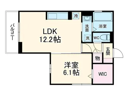 フェリシアーク(1LDK/2階)の間取り写真