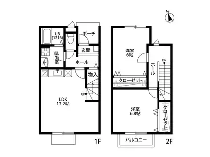 アスピリア ウエスト(2LDK)の間取り写真