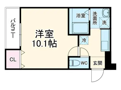 フジパレス向島町Ⅱ番館(1K/2階)の間取り写真