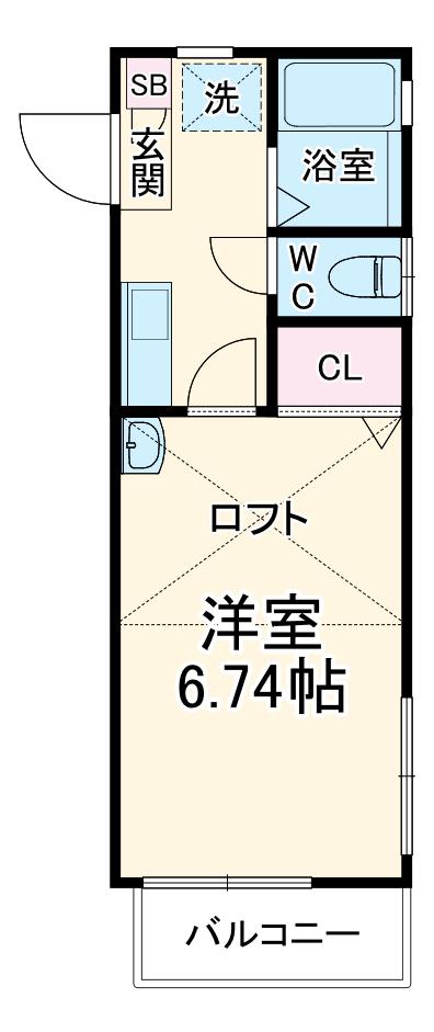 メゾンAYA(1K/2階)の間取り写真