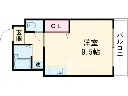 カーサセブン(ワンルーム/5階)の間取り写真