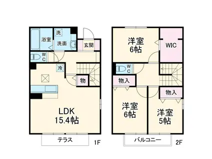 RAFFIE KAI B(3LDK/1階)の間取り写真