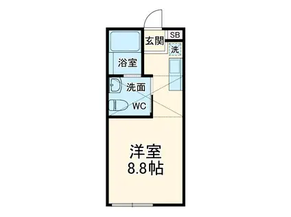 ルピナス久末(ワンルーム/2階)の間取り写真