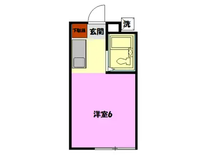 レモンホームすすきの(ワンルーム/1階)の間取り写真