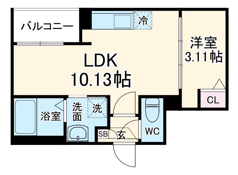 JACK HASHIRA Ⅰ(1LDK/1階)の間取り写真