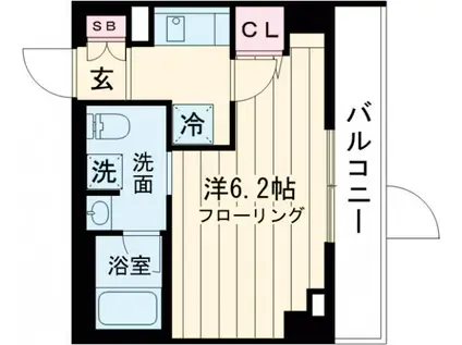 ステージグランデ稲城長沼駅前(1K/1階)の間取り写真