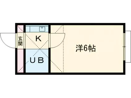 プラザ ドゥ エピカ(1K/2階)の間取り写真