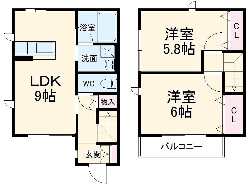 グリシーヌ町屋(2LDK)の間取り写真