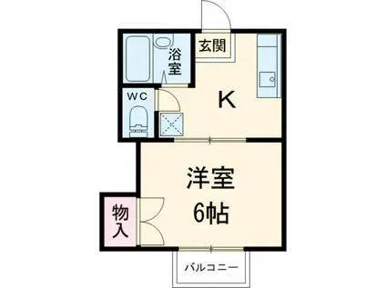 タウニィフルタ(1K/2階)の間取り写真