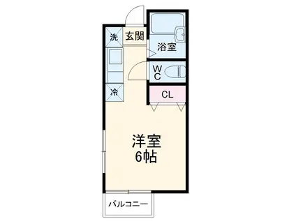 サザンウィンズ横濱(ワンルーム/1階)の間取り写真