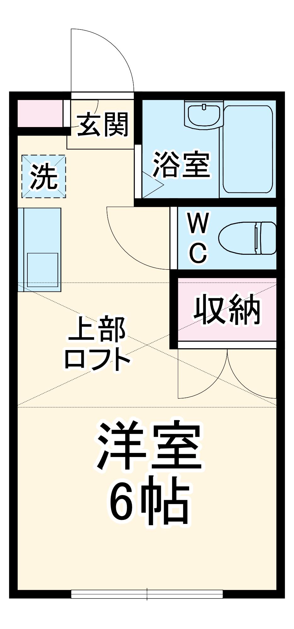 オークスG(ワンルーム/1階)の間取り写真