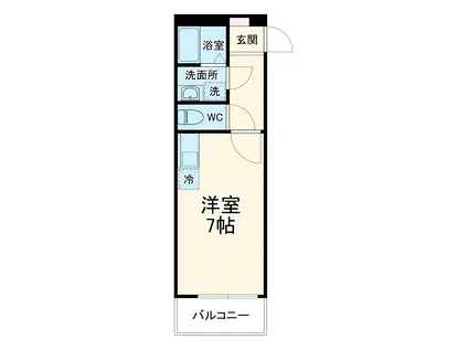ベラヴィスタ春日部(1K/1階)の間取り写真