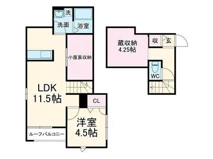京浜東北・根岸線 蕨駅 徒歩11分 3階建 築1年(1LDK/2階)の間取り写真