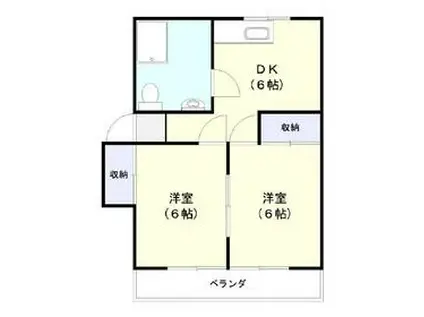 第一池田マンション(2DK/5階)の間取り写真