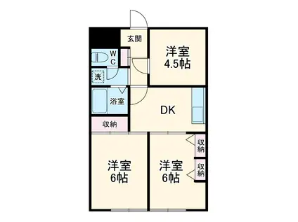 ブループランツ(3DK/2階)の間取り写真