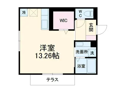 SEJOUR 辻本通(ワンルーム/1階)の間取り写真