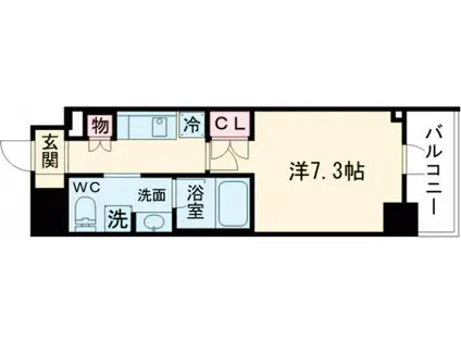 ステージグランデ八王子3(1K/5階)の間取り写真