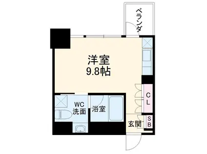 COZY名城公園(ワンルーム/4階)の間取り写真