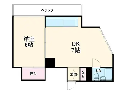 OMC大曽根ビル(1DK/4階)の間取り写真