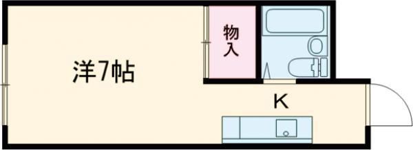 岩下ビルド上賀茂(1K/3階)の間取り写真