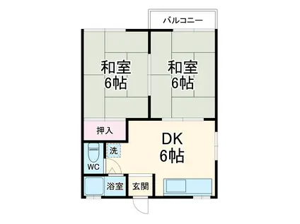 コンシェール高洲(2DK/2階)の間取り写真