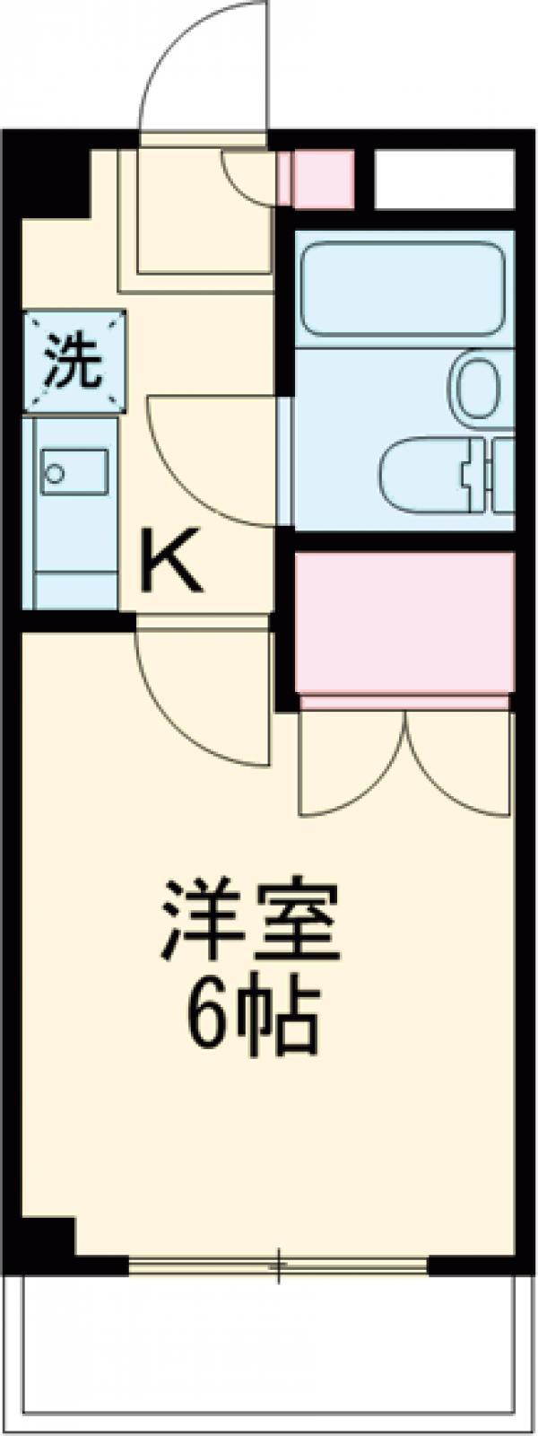 ジュア用賀(1K/4階)の間取り写真