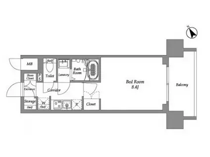 ザ・グリッド 千林レジデンス(1K/14階)の間取り写真