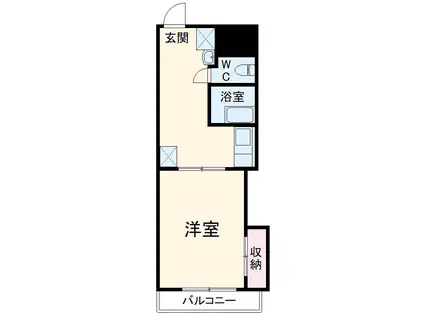 ARK SHIOGAMA(1DK/3階)の間取り写真