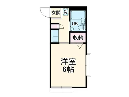 プレステージ下倉田Ⅰ(ワンルーム/1階)の間取り写真