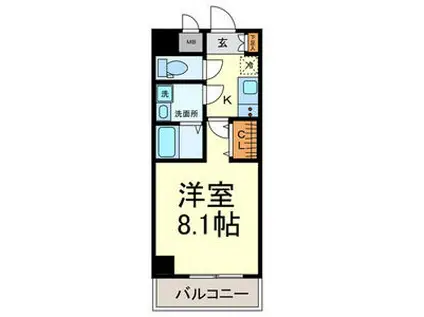 LANCIA HEIAN(1K/3階)の間取り写真