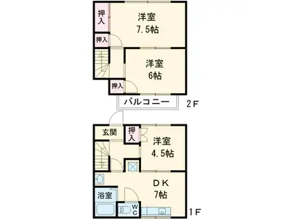 東町テラス(3DK)の間取り写真