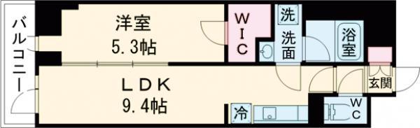 ドゥーエ南砂町Ⅱ(1LDK/3階)の間取り写真