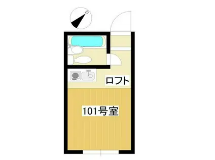 ブランシェ百合ヶ丘(1K/1階)の間取り写真