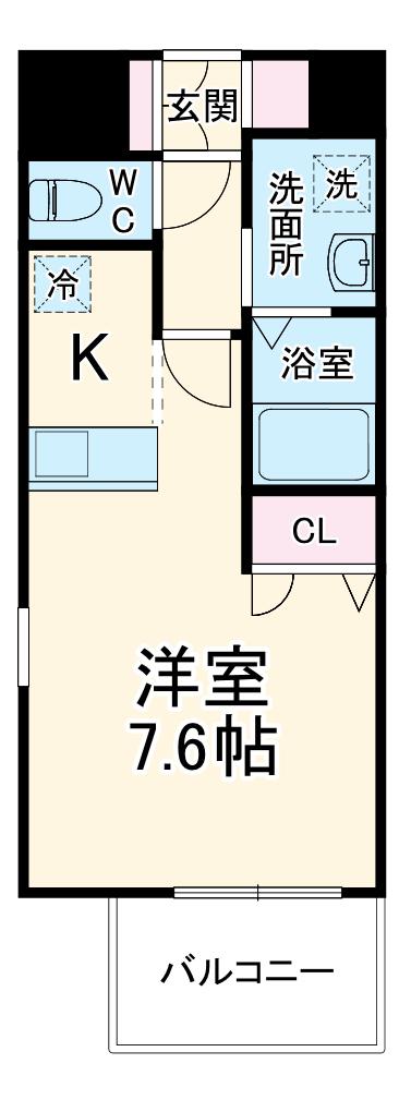プレサンス名古屋STATIONビーフレックス(ワンルーム/2階)の間取り写真