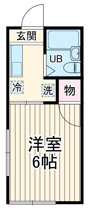 グリーンヒルズ和田(1K/2階)の間取り写真